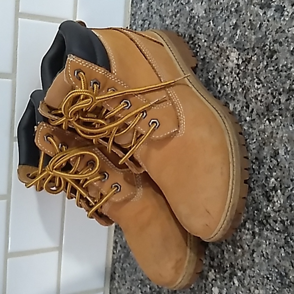 Brahma Men's Leather Tan Oil Resistant Steel Toe Work Boots. Size 7
